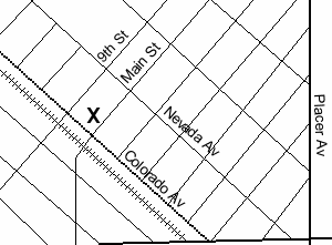 San Joaquin Library is on Main Street, between Colorado Avenue and 9th Street. It is across from a park.