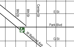 Orange Cove Branch is on Park Boulevard, between W. Railroad Avenue and 8th Street.
