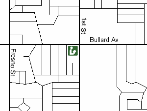 Politi Branch Library is in the shopping center at the southwest corner of First Street and Bullard Avenue, behind the KFC and the car wash.