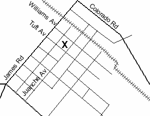 Tranquillity Branch is located between Williams Avenue and Tuft Avenue, on Juanche Avenue.