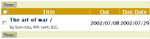 Example of Renewal using VallayCat Web