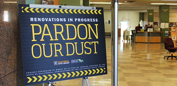 Pardon our Dust sign