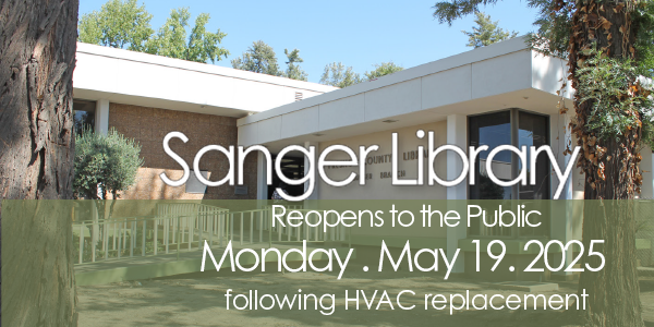 Sanger Library Open Monday